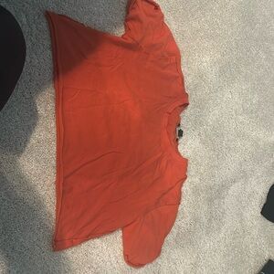 Orange forever 21 crop top tee